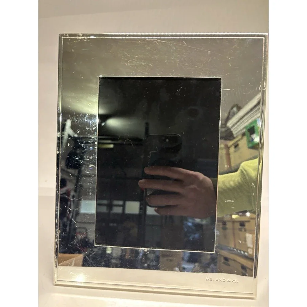 Kate Spade Lenox Darling Point Mr & Mrs Silverplate 8x10 Picture Frame